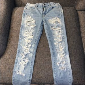American Eagle Destructed Jeans - 32” inseam.